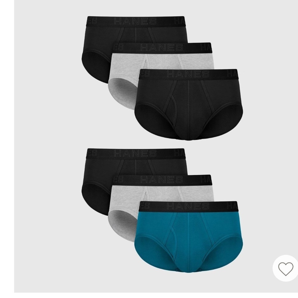 Hanes Premium Mens Stretch Classic Briefs 6pk Tagless High Rise Multi Color M - Picture 2 of 4